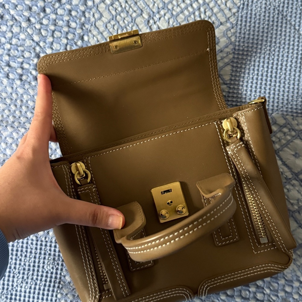 3.1 Phillip Lim Pashli Mini Satchel Taupe/Camel - Picture 7 of 16